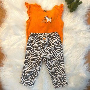 2/$10 Sale! Carter's 2 Piece Zebra Set Size 12 Months